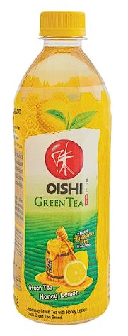 Oishi Green Tea drink Honey Lemon flavor 500ml.