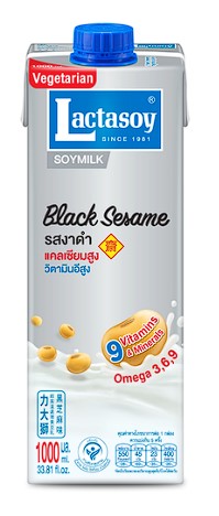 Lactasoy UHT Soymilk with Black Sesame flavor 1000 ml