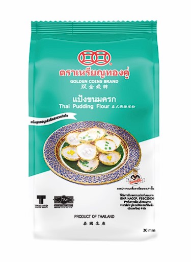Golden Coin Thai pudding flour (Kanom Krok) 250gd