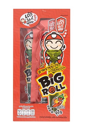 Tao Kae Noi Big Roll Seaweed Hot and Spicy flavor 9gx3