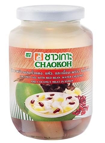 Chaokoh Coconut Jel with Redbean in Syrup 500g